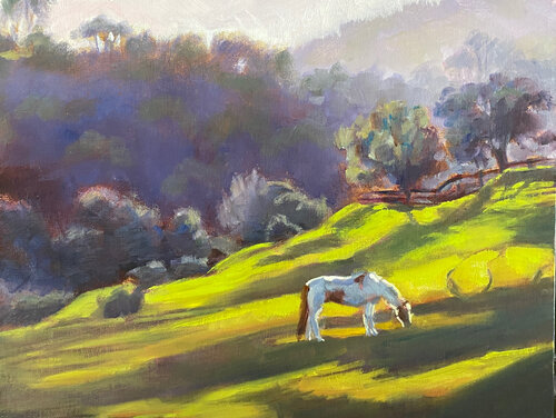 Grazing-Golden Hour di Peggy Christiansen, Stampa in vendita su Singulart