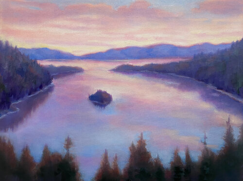 Twilight Serenity - Emerald Bay by Peggy Christiansen, Painting for Sale on Singulart