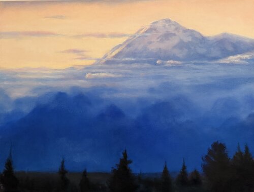 Denali above the Veil by Peggy Christiansen, Painting for Sale on Singulart
