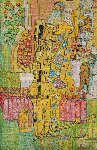 Through Klimt's Eyes di Ann Krasner, Pittura in vendita su Singulart