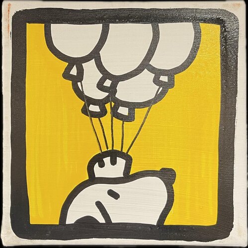 Snooooopy yellow van Melkio, Schilderij te koop op Singulart