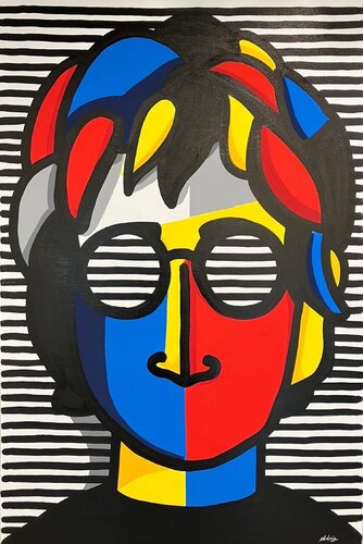 Stripes John by Melkio, Painting for Sale on Singulart