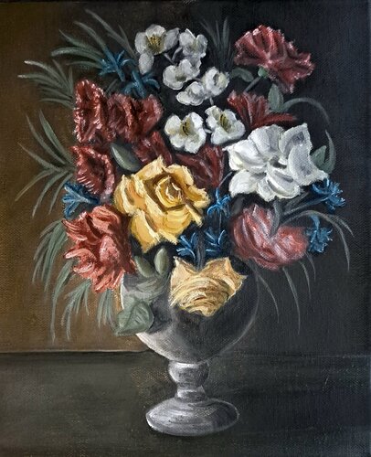 Vaso con fiori von Guido Caruso, Malerei kaufen auf Singulart
