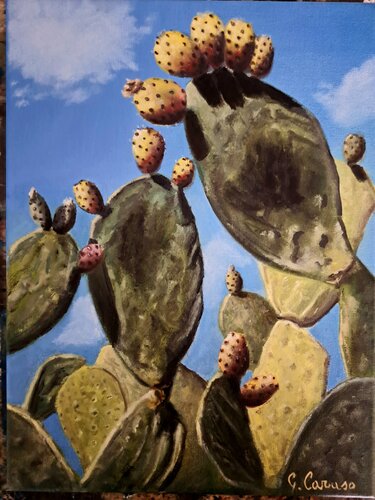 The Sicilian Prickly Pear di Guido Caruso, Pittura in vendita su Singulart