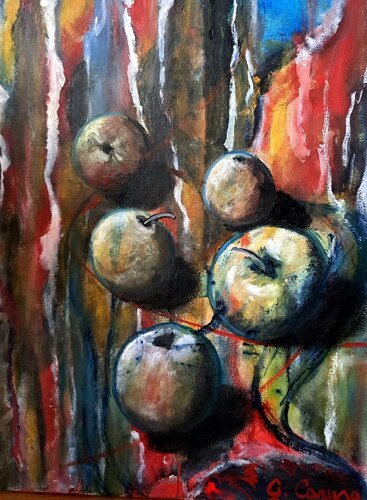 Natura morta con mele by Guido Caruso, Painting for Sale on Singulart