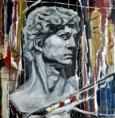 decollage avantgarde de Guido Caruso, Pintura a la venta en Singulart