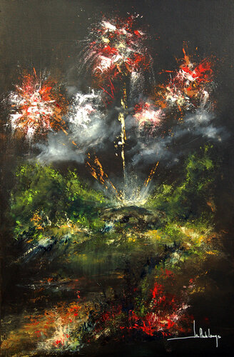 CANAL 1000 FEUX by Jean-Claude Lannes, 회화 for Sale on Singulart