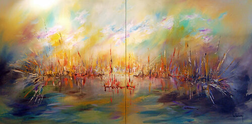 L'ILE by Jean-Claude Lannes, Painting for Sale on Singulart