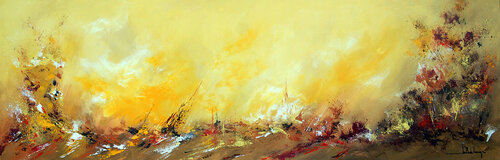 OCRE D'AUTOMNE van Jean-Claude Lannes, Schilderij te koop op Singulart