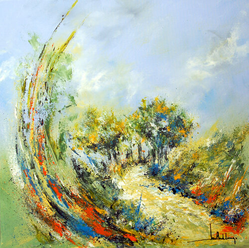 CAMINANDO van Jean-Claude Lannes, Schilderij te koop op Singulart