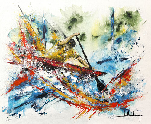 DESCENTE van Jean-Claude Lannes, Schilderij te koop op Singulart