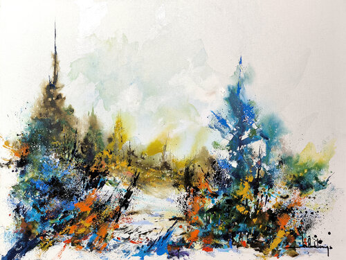 CIMES MYSTERIEUSES di Jean-Claude Lannes, Pittura in vendita su Singulart