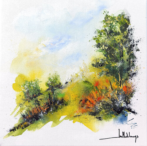 VERS LA COLLINE van Jean-Claude Lannes, Schilderij te koop op Singulart