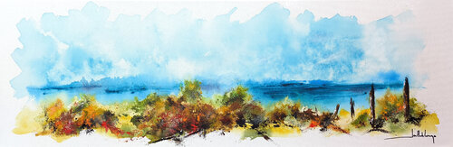 BORD DE PLAGE by Jean-Claude Lannes, 회화 for Sale on Singulart