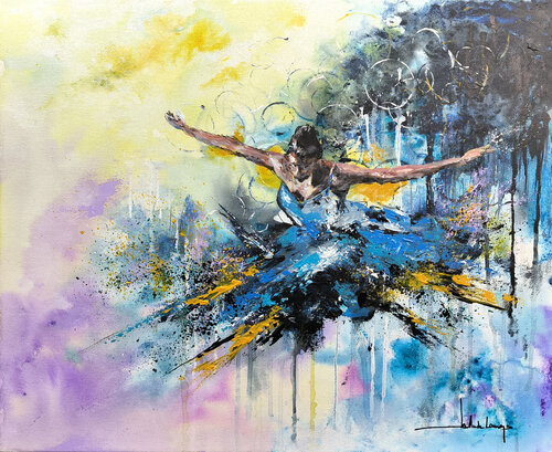 LE TEMPS QUI DANSE by Jean-Claude Lannes, 회화 for Sale on Singulart