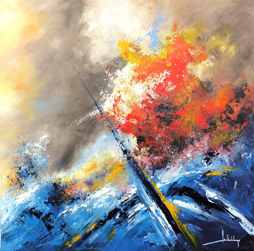 MER DE FLAMMES von Jean-Claude Lannes, Malerei kaufen auf Singulart