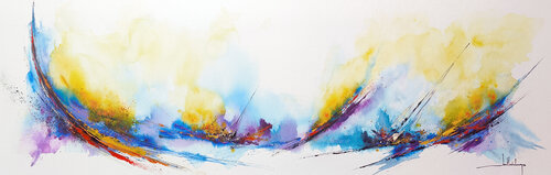 VAGUES DE FEU by Jean-Claude Lannes, 회화 for Sale on Singulart