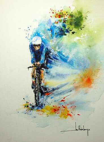 CONTRE LA MONTRE by Jean-Claude Lannes, Painting for Sale on Singulart
