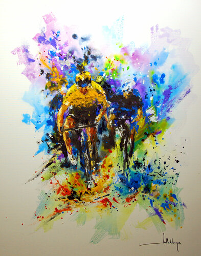 LA FLAMME ROUGE di Jean-Claude Lannes, Pittura in vendita su Singulart