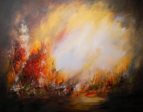 FOURNAISE di Jean-Claude Lannes, Pittura in vendita su Singulart