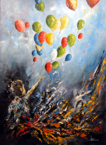 ENVOLEE D'ESPOIR by Jean-Claude Lannes, Painting for Sale on Singulart