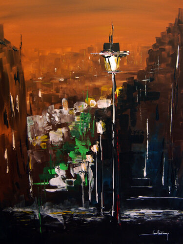 LES ESCALIERS DE LA BUTTE ( MONTMARTRE ) von Jean-Claude Lannes, Malerei kaufen auf Singulart
