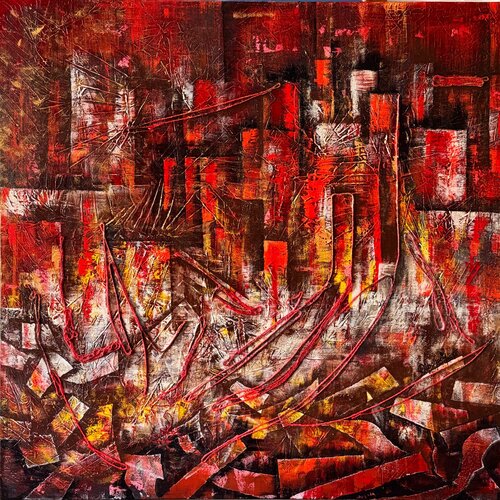 Punarusthanam (Resurrection) by Dipayan Ghosh, Painting for Sale on Singulart