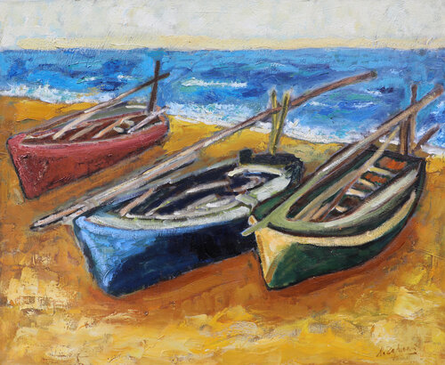 Txalupak de Mañoli Zapirain, Pintura a la venta en Singulart