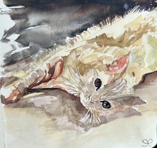 Quiet Warmth de Fatima Erkenova, Pintura a la venta en Singulart
