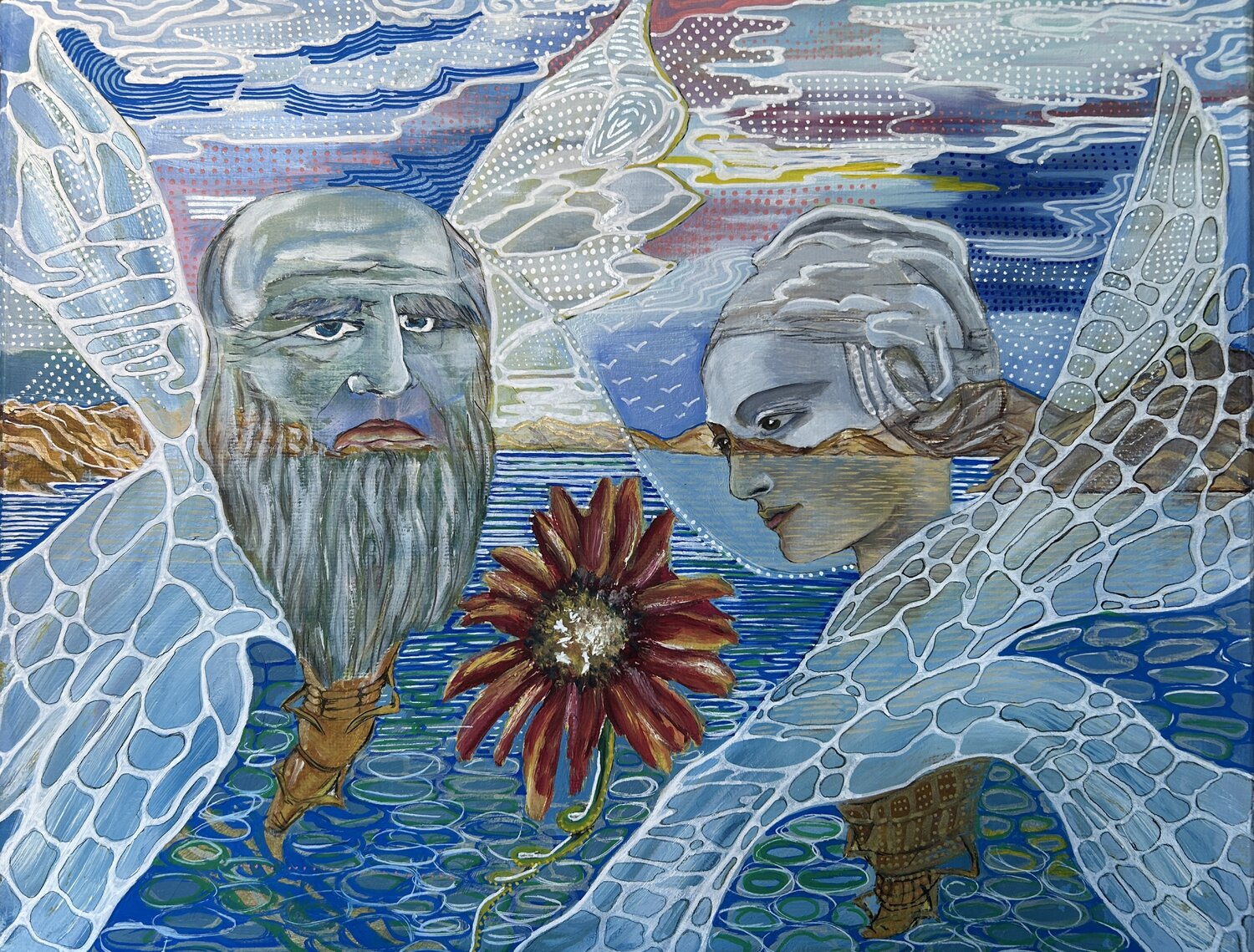 Wings of the present Fatima Erkenova