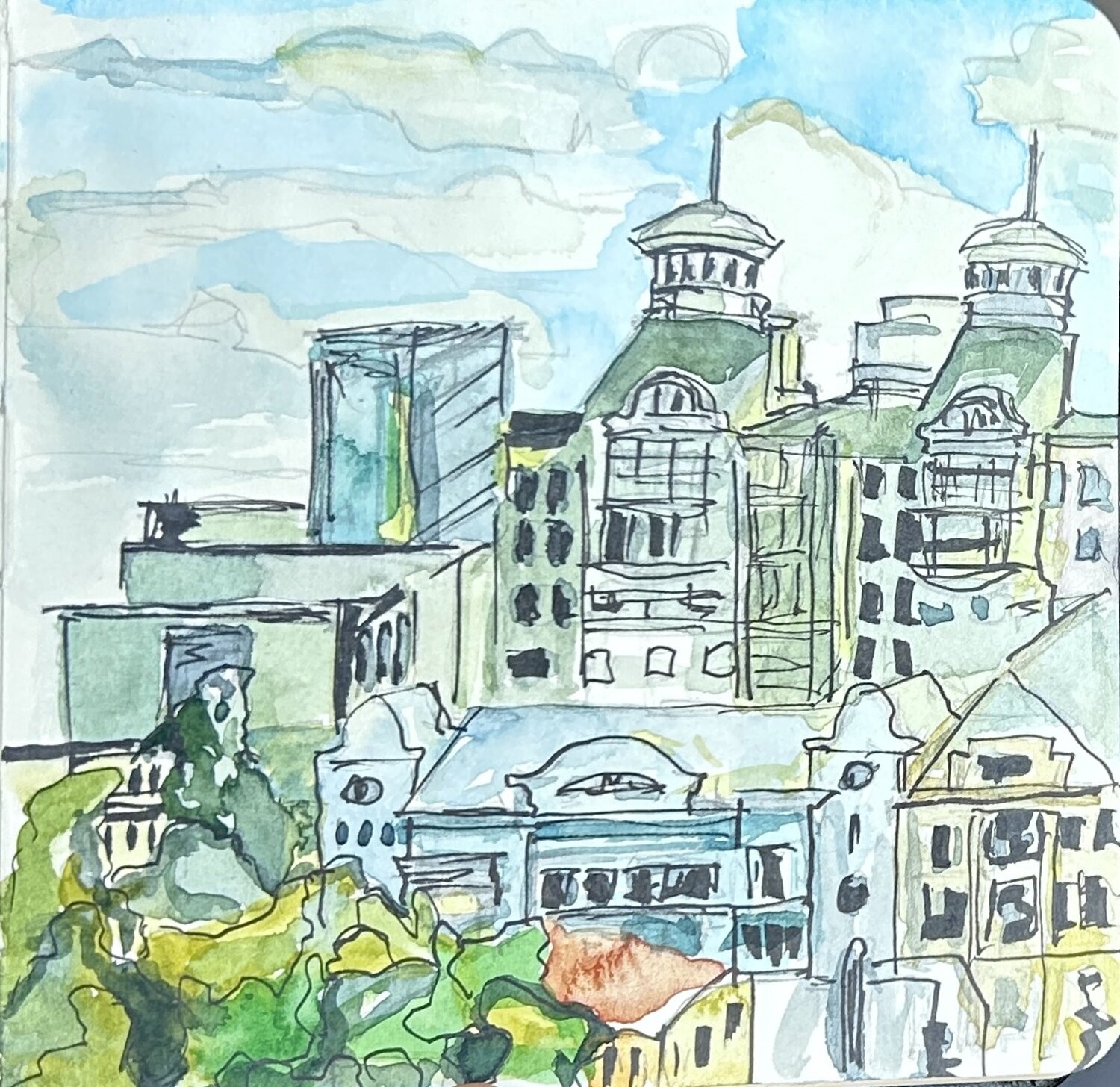 Urban Memory: Moscow Fatima Erkenova Pintura original en venta