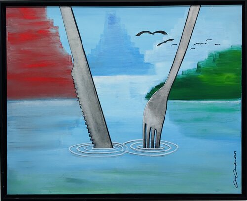 Guten Appetit van Rainer Pawlaczyk, Schilderij te koop op Singulart