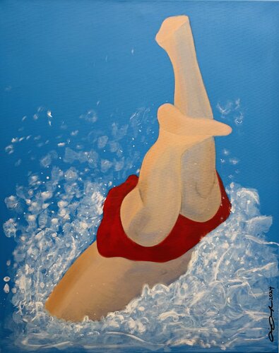 Absprung di Rainer Pawlaczyk, Pittura in vendita su Singulart