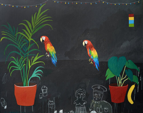 Murder Parrots von David A. Kurtz, Malerei kaufen auf Singulart