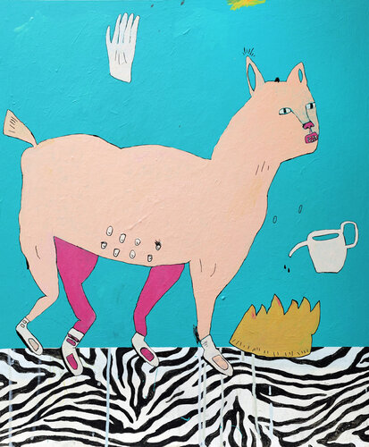 Flesher the Horse Cat van David A. Kurtz, Schilderij te koop op Singulart