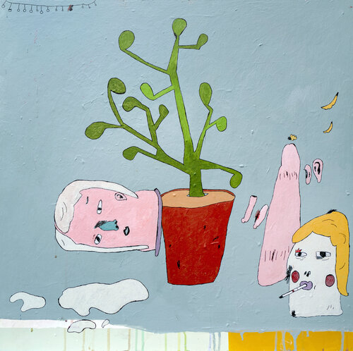 Artificial Henry goes to Fundraising Luncheon di David A. Kurtz, Pittura in vendita su Singulart