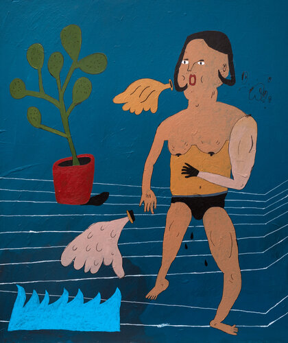 Midlife Swimmer von David A. Kurtz, Malerei kaufen auf Singulart