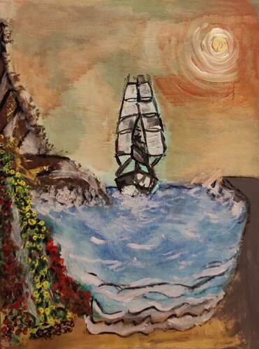 The Bay of Whirlpools van Solaria Ferro, Schilderij te koop op Singulart