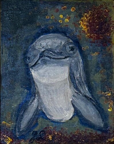Dolphin Among the Stars von Solaria Ferro, Malerei kaufen auf Singulart