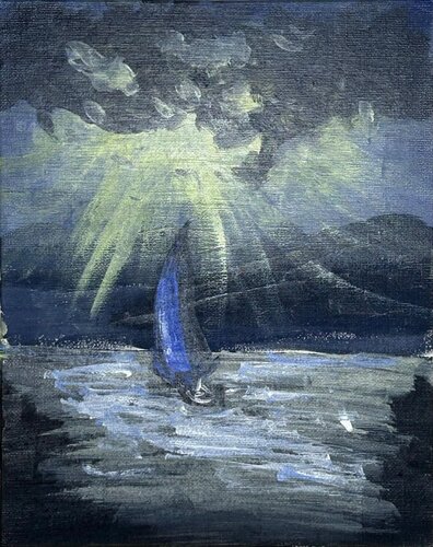 Beyond the Storm van Solaria Ferro, Schilderij te koop op Singulart