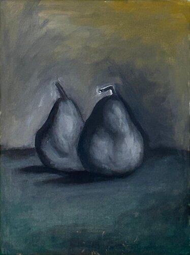 Pears in Grey di Solaria Ferro, Pittura in vendita su Singulart