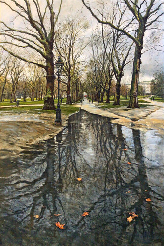After the rain, Green Park. London by Mark McLaughlin, Painting for Sale on Singulart