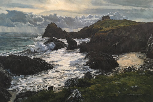 Kynance Cove, Cornwall. November morning. von Mark McLaughlin, Malerei kaufen auf Singulart