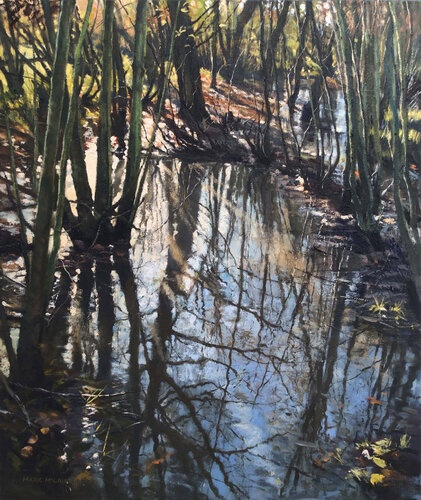 Winter reflections. by Mark McLaughlin, 회화 for Sale on Singulart