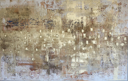 Golden vibes par Maria Moretti, Peinture en vente sur Singulart
