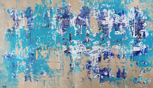 blue meets turquoise di Maria Moretti, Pittura in vendita su Singulart