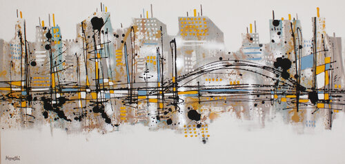 city par Maria Moretti, Peinture en vente sur Singulart