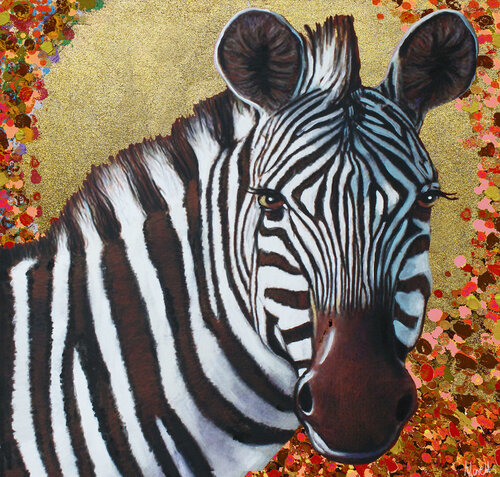 Zebra par Maria Moretti, Peinture en vente sur Singulart
