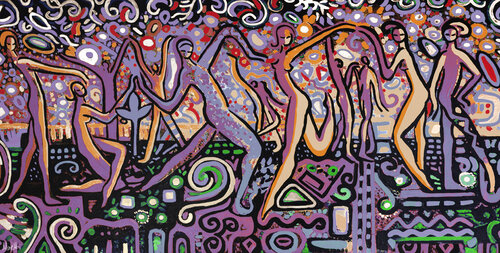 Berry coored dance van Maria Moretti, Schilderij te koop op Singulart