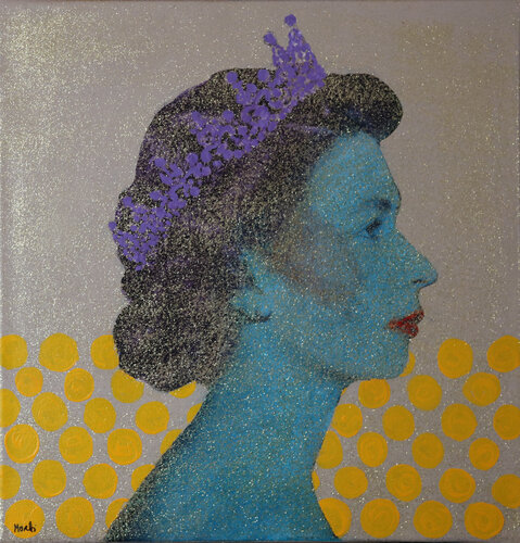 Golden queen elisabeth di Maria Moretti, Pittura in vendita su Singulart